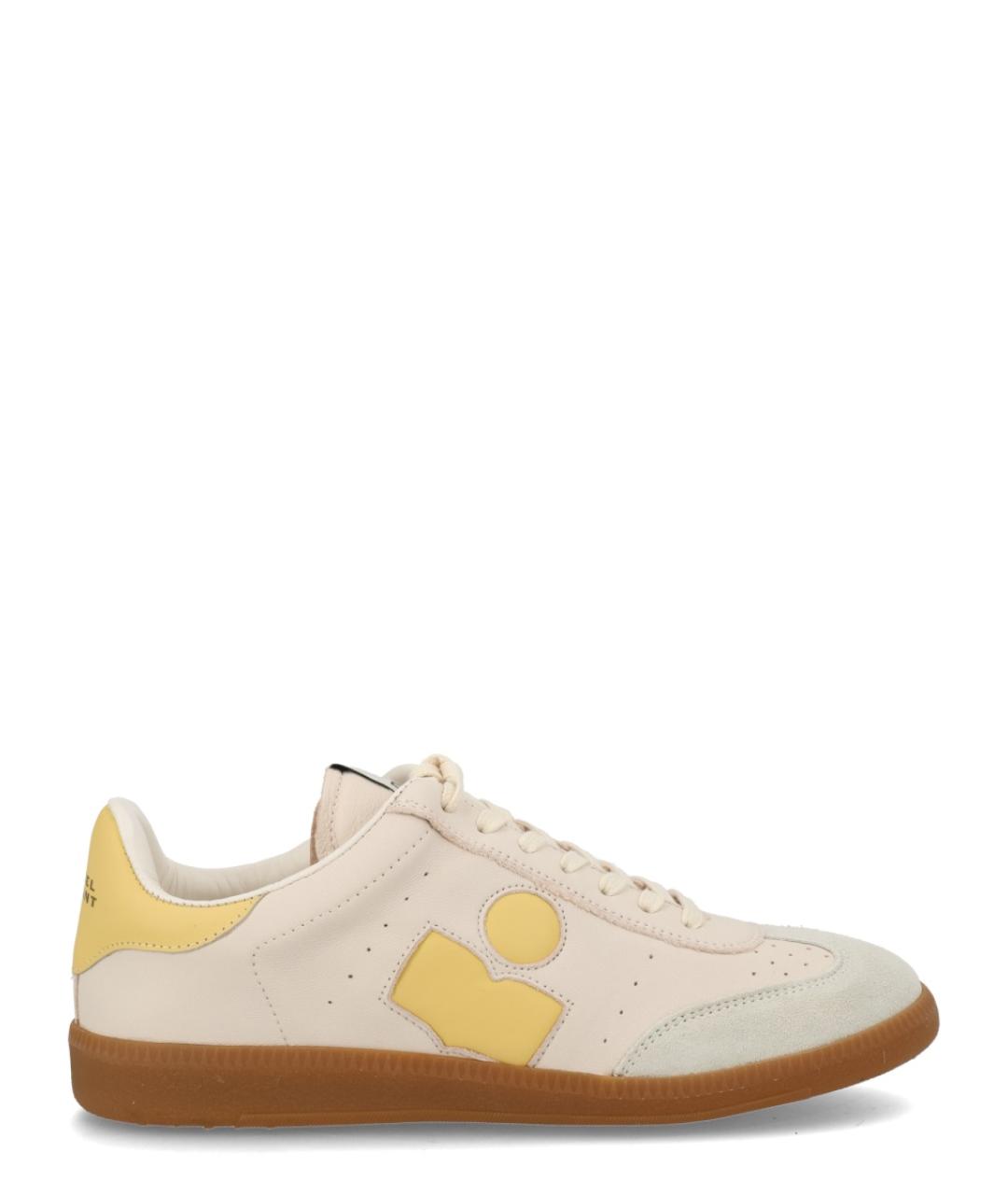 ISABEL MARANT Бежевые кожаные кеды, фото 1