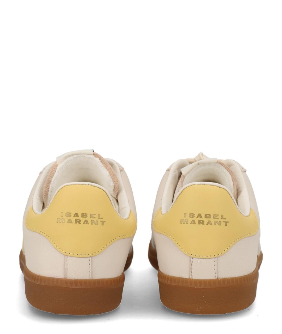 ISABEL MARANT Бежевые кожаные кеды, фото 4