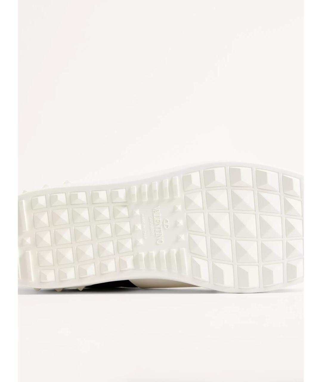 VALENTINO Черные кожаные низкие кроссовки / кеды, фото 3