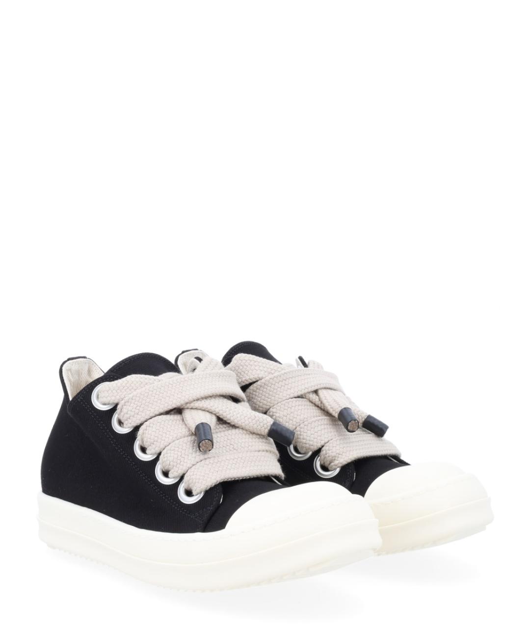 RICK OWENS DRKSHDW Черные текстильные кеды, фото 2