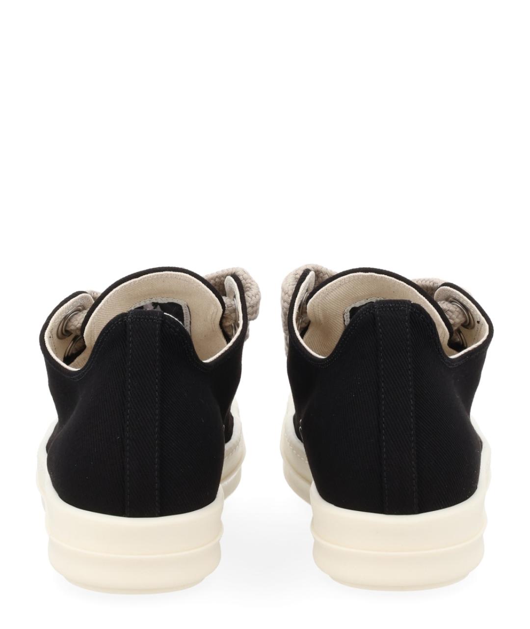 RICK OWENS DRKSHDW Черные текстильные кеды, фото 4