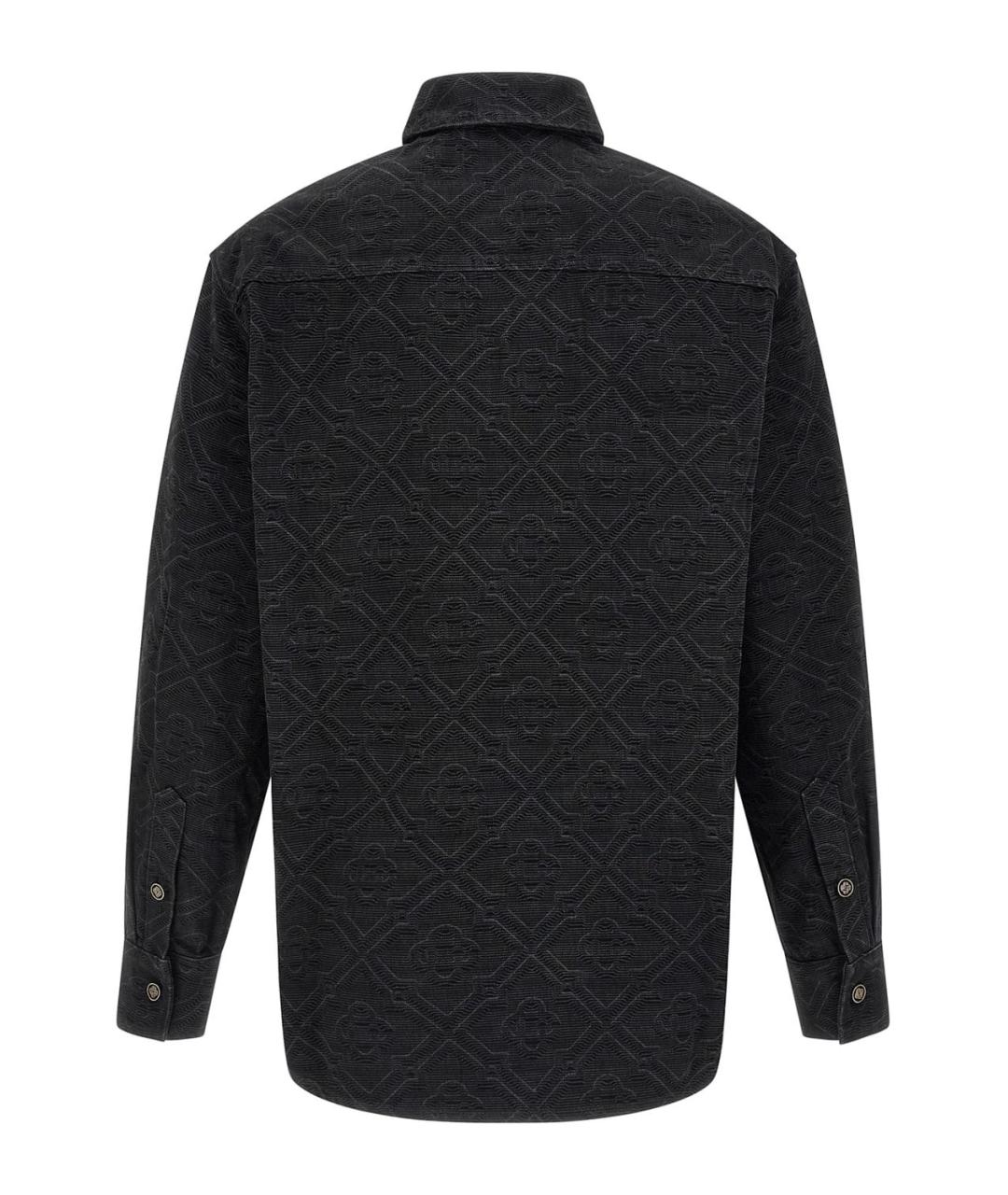 CASABLANCA Черная хлопковая кэжуал рубашка, фото 2