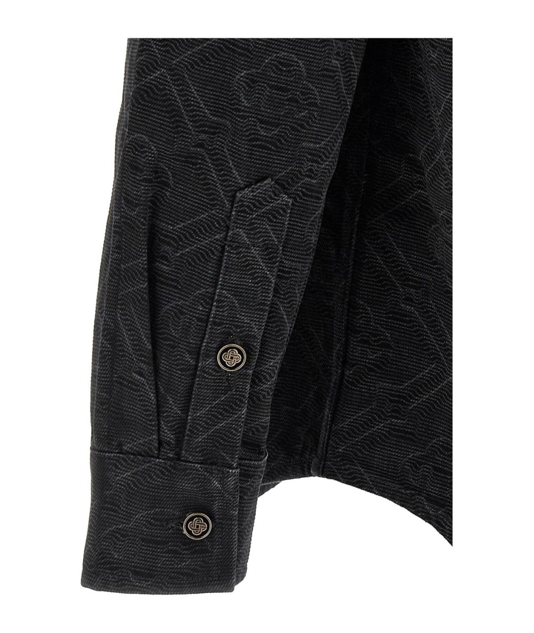 CASABLANCA Черная хлопковая кэжуал рубашка, фото 4