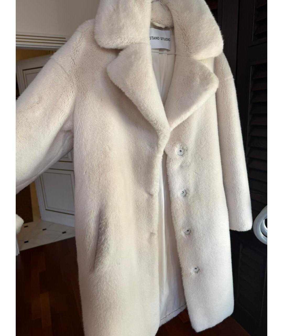 STAND STUDIO Бежевая полиэстеровая шуба, фото 3