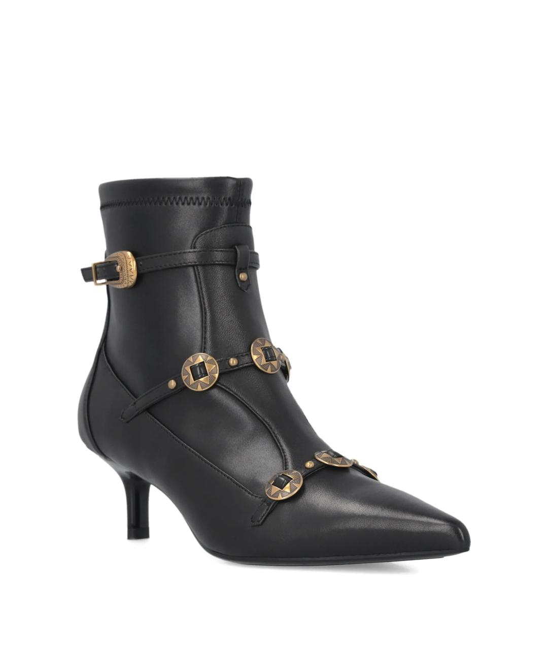 PINKO Черные кожаные ботильоны, фото 2
