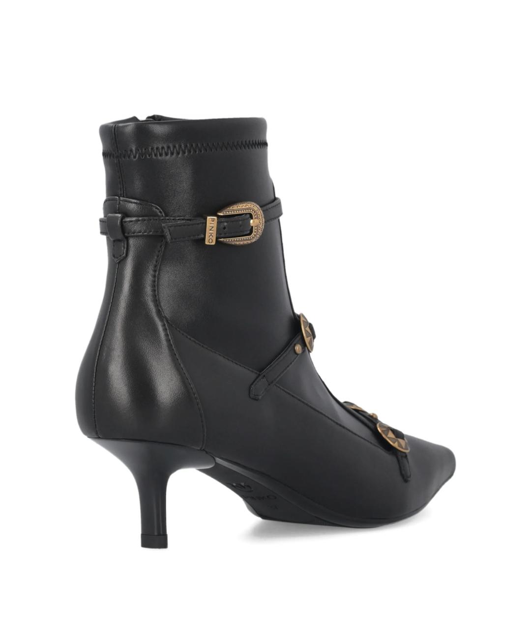 PINKO Черные кожаные ботильоны, фото 3