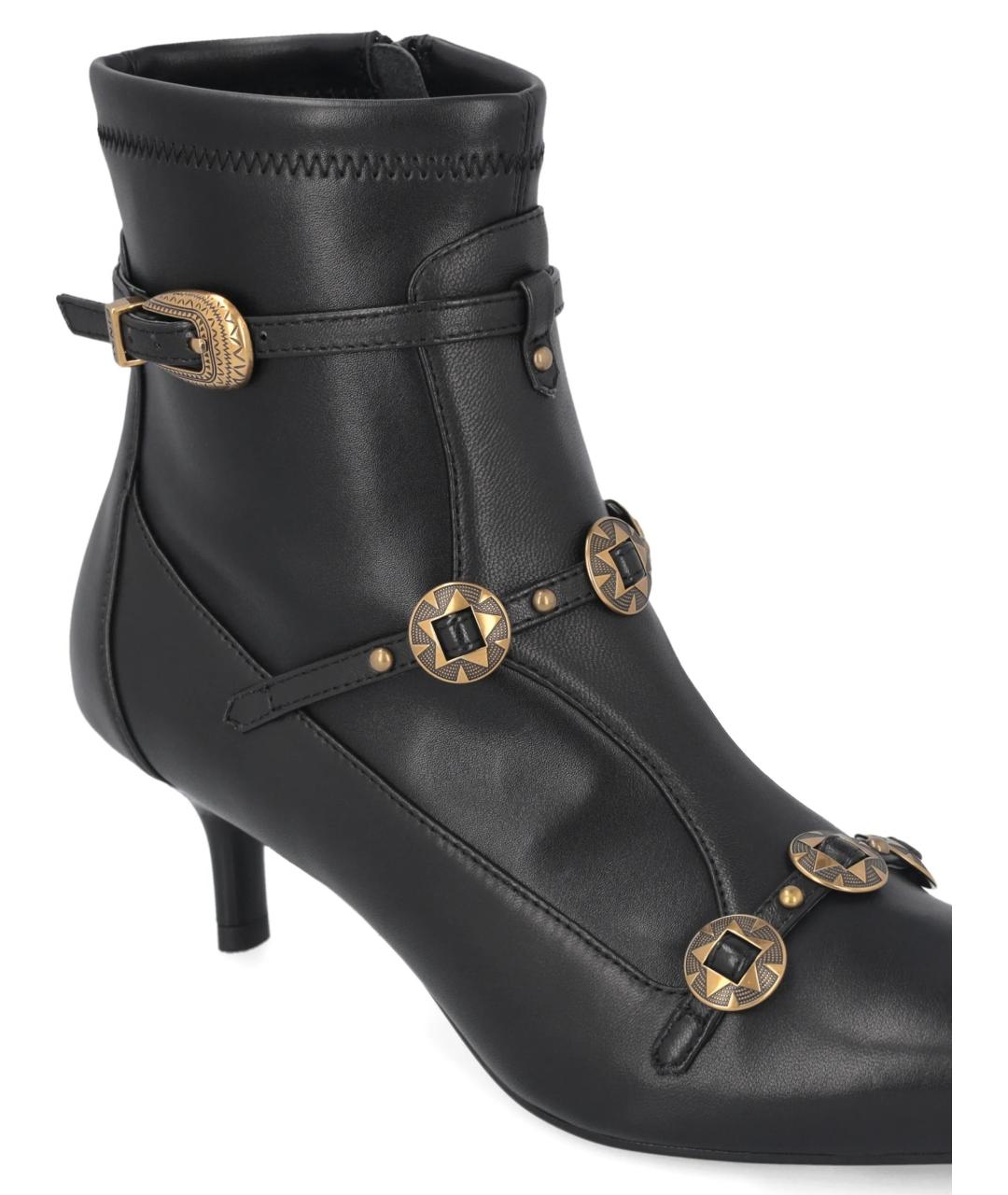 PINKO Черные кожаные ботильоны, фото 5