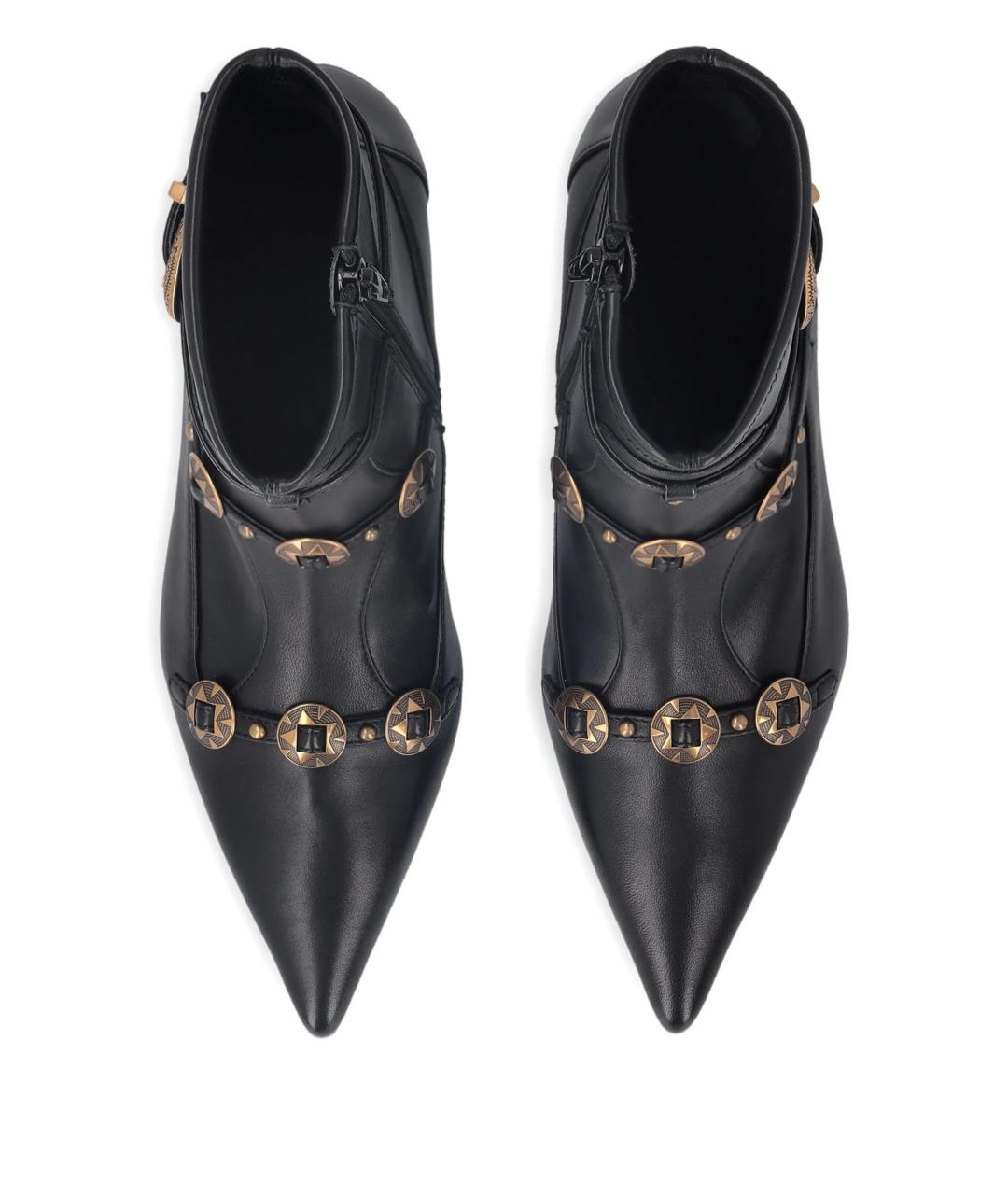 PINKO Черные кожаные ботильоны, фото 4