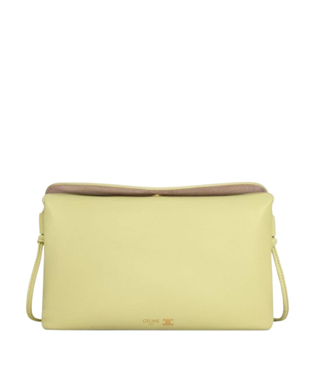 CELINE Желтая кожаная сумка через плечо, фото 1