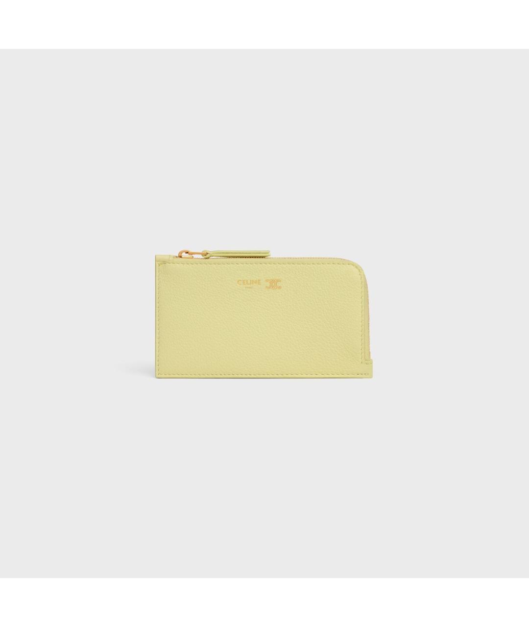 CELINE Желтый кожаный кардхолдер, фото 4