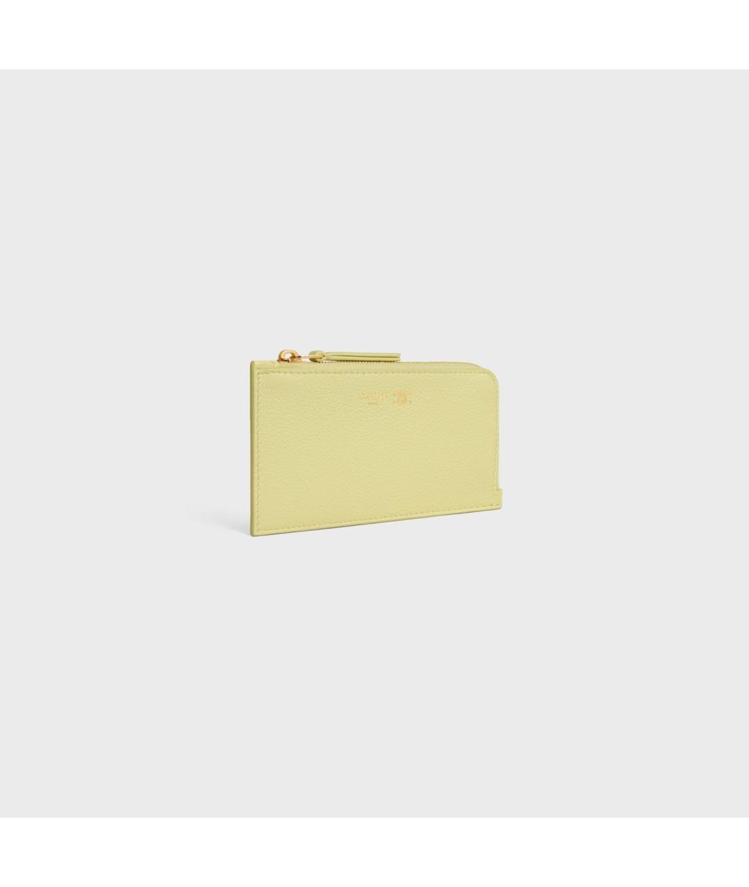 CELINE Желтый кожаный кардхолдер, фото 3