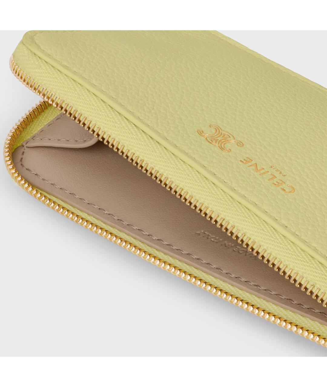 CELINE Желтый кожаный кардхолдер, фото 2