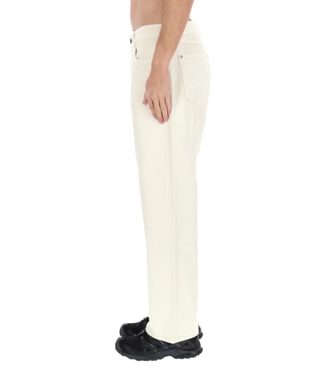 STONE ISLAND Белые хлопковые повседневные брюки, фото 4