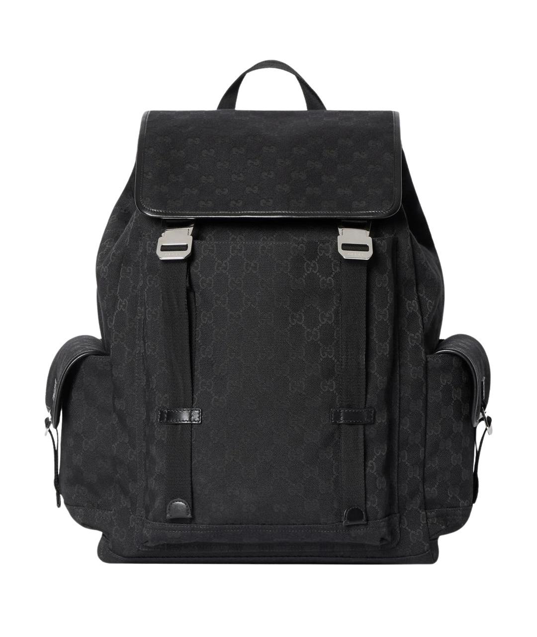GUCCI Черный тканевый рюкзак, фото 1