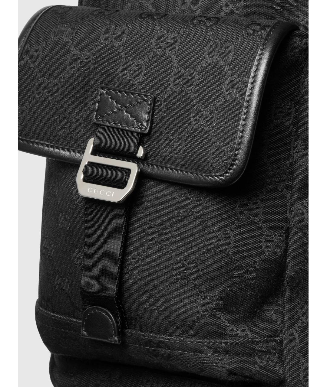 GUCCI Черный тканевый рюкзак, фото 3