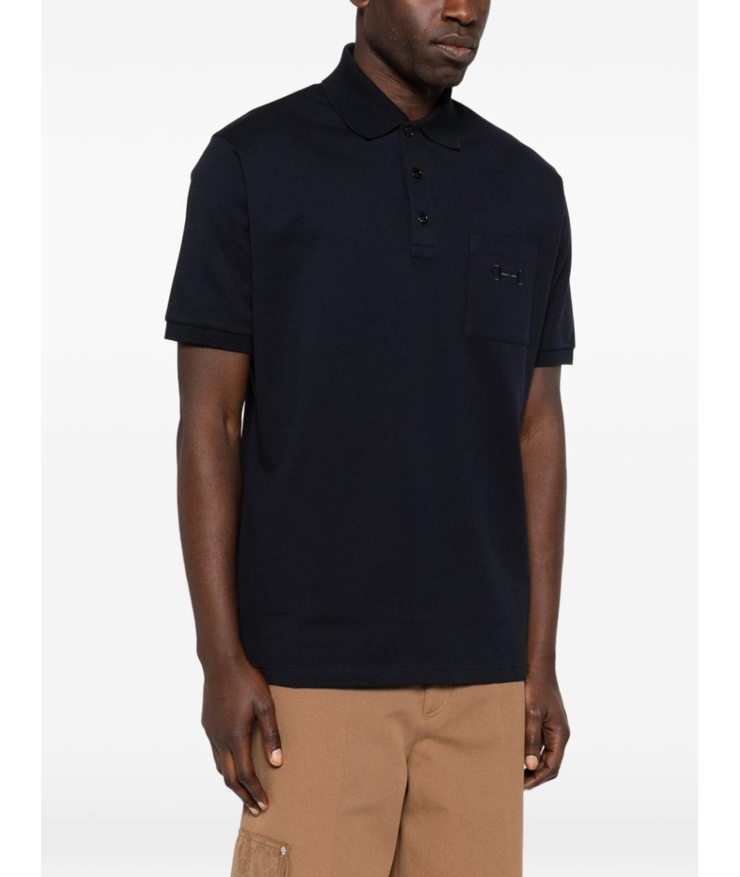 GUCCI Синее хлопковое поло с коротким рукавом, фото 5