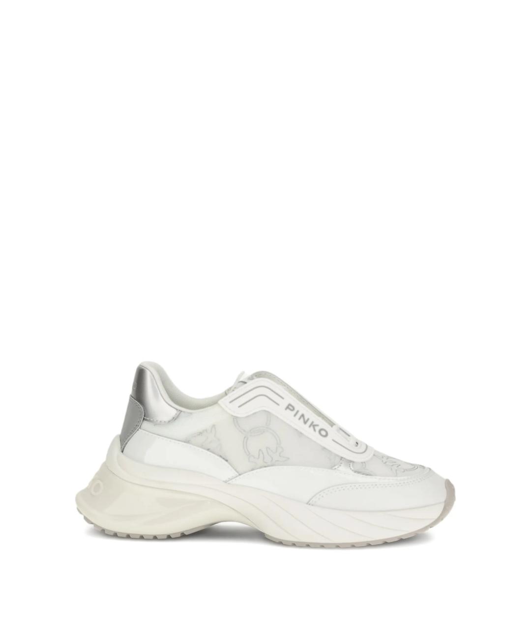 PINKO Белые кожаные кроссовки, фото 1