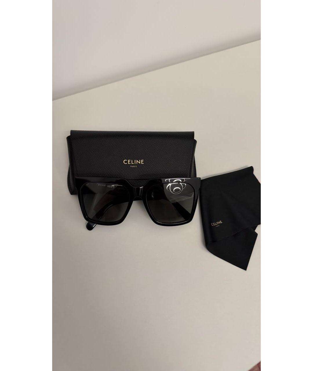 CELINE Черные пластиковые солнцезащитные очки, фото 6