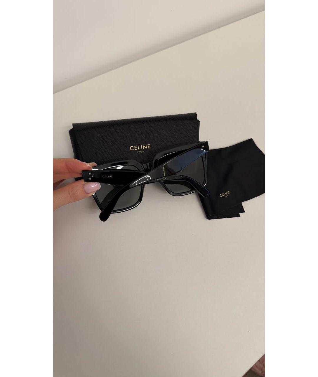 CELINE Черные пластиковые солнцезащитные очки, фото 3