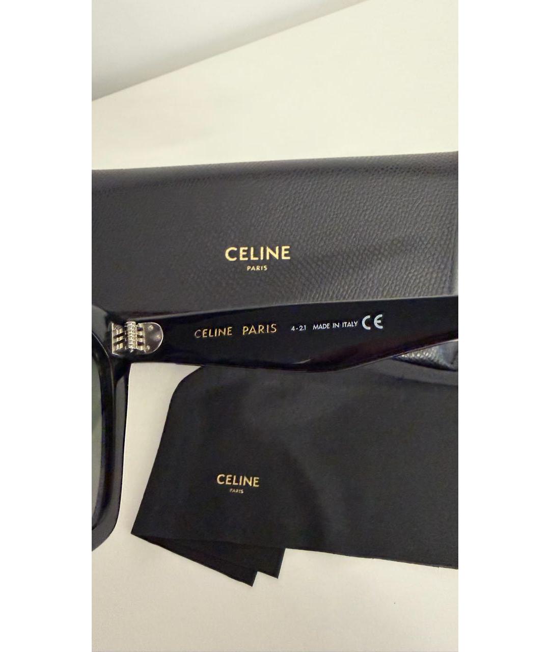 CELINE Черные пластиковые солнцезащитные очки, фото 5