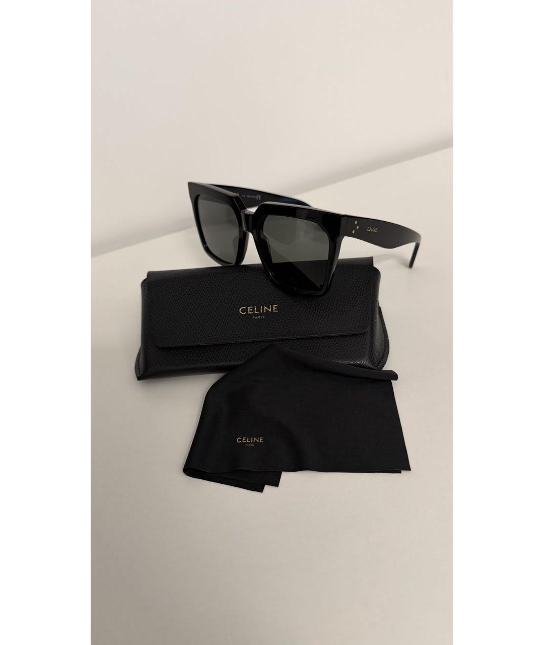 CELINE Черные пластиковые солнцезащитные очки, фото 2