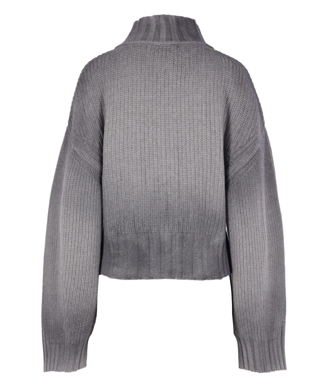 THE ATTICO Серый шерстяной кардиган, фото 2