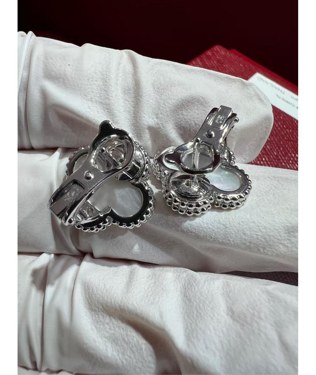 VAN CLEEF & ARPELS Серебряные серьги из белого золота, фото 7