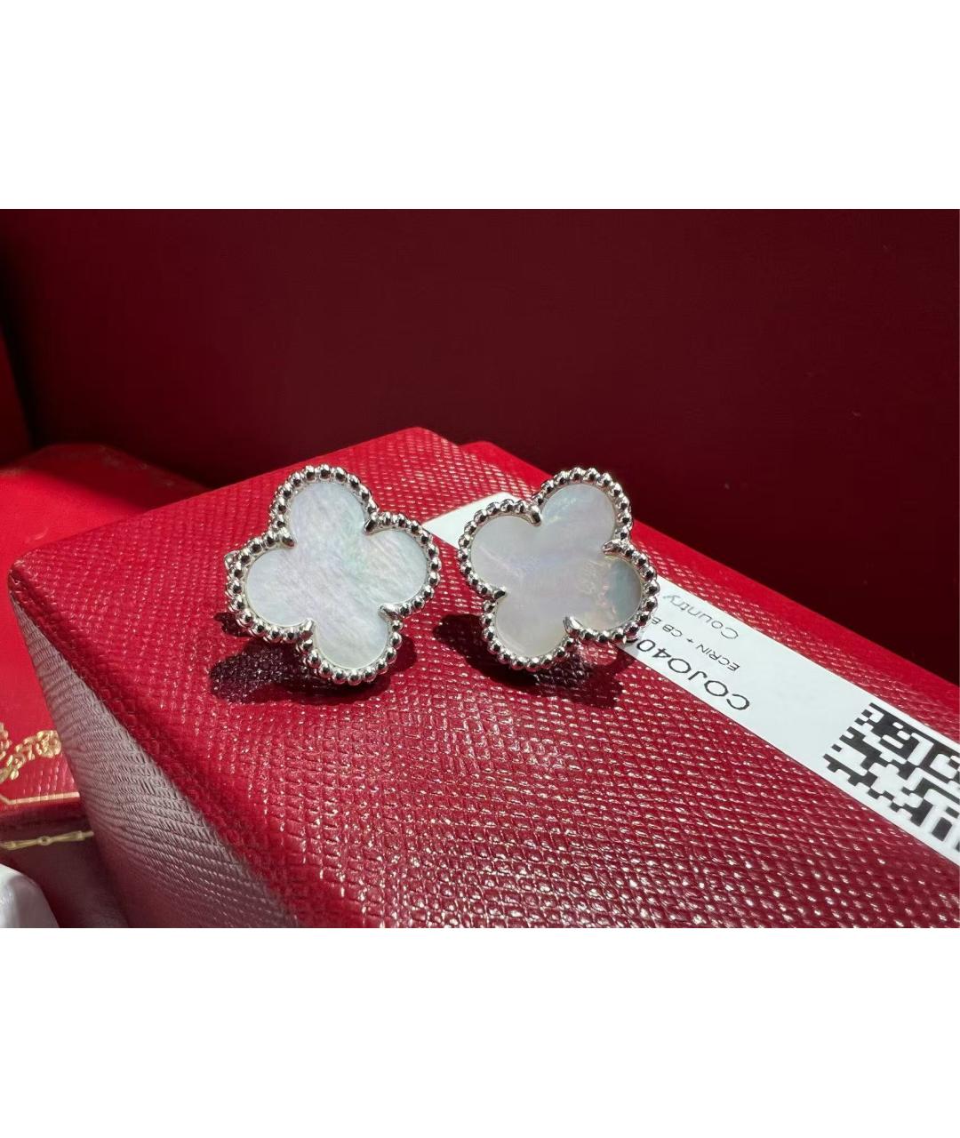 VAN CLEEF & ARPELS Серебряные серьги из белого золота, фото 5