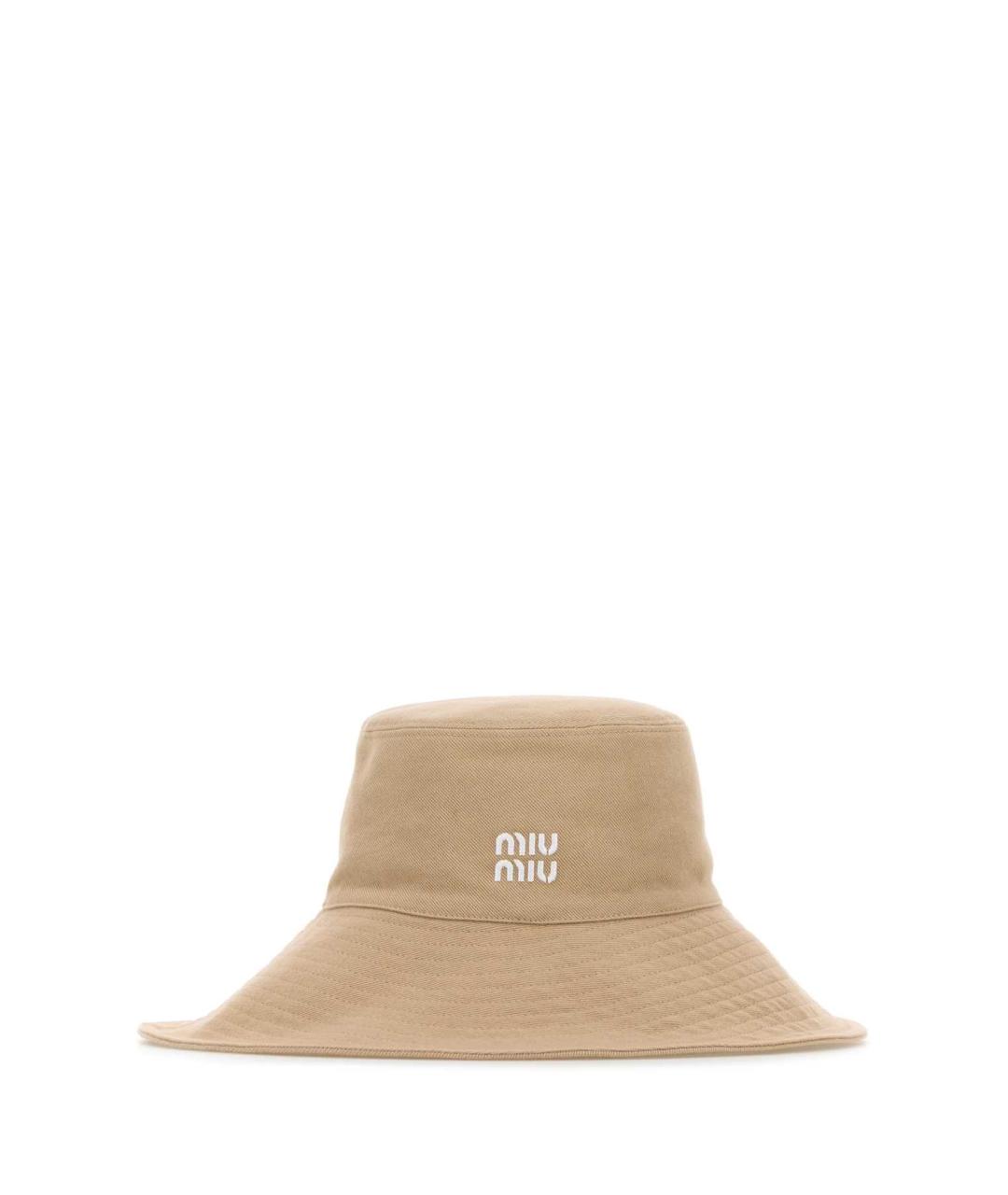 MIU MIU Бежевая хлопковая панама, фото 1