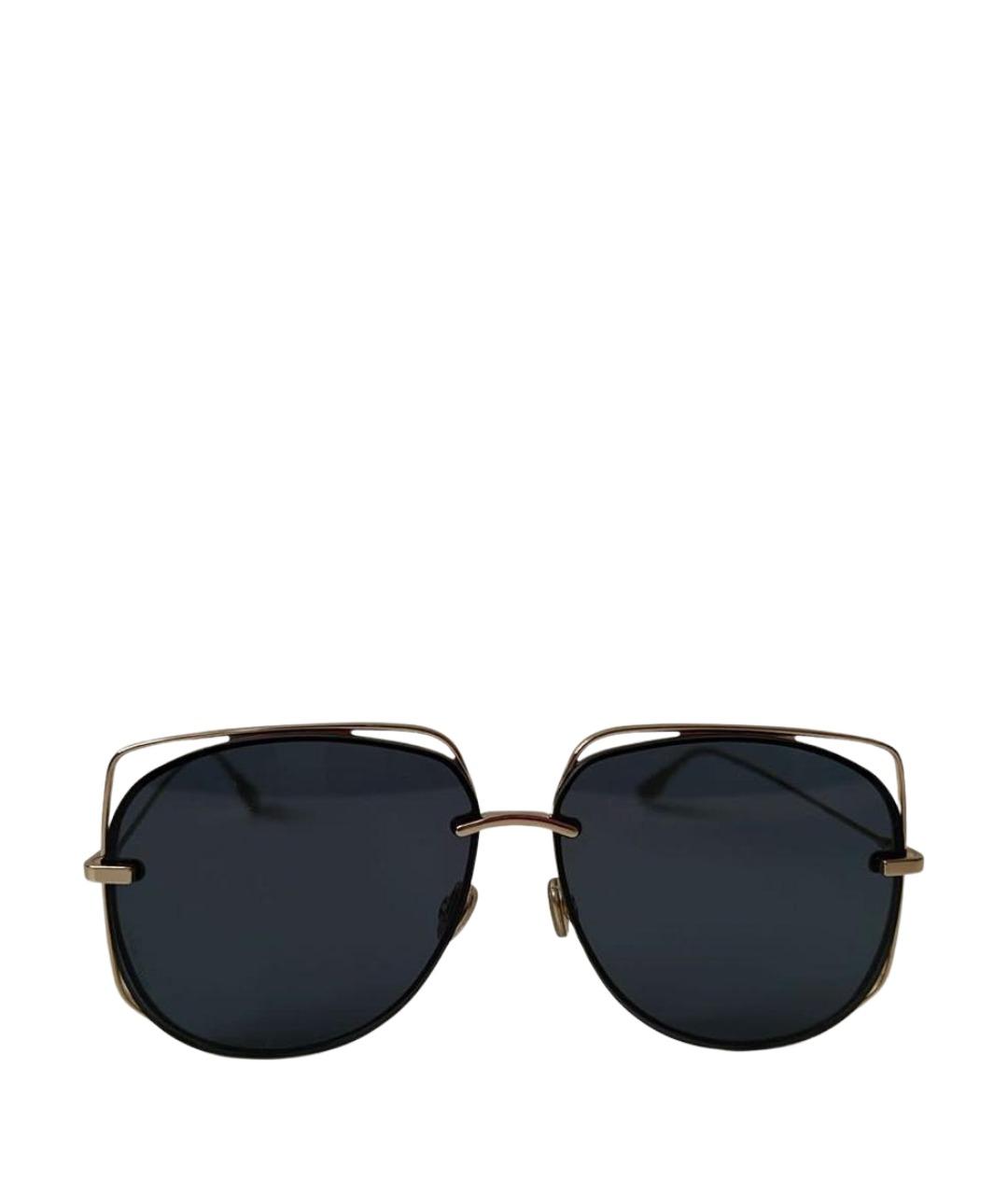 CHRISTIAN DIOR Черные металлические солнцезащитные очки, фото 1