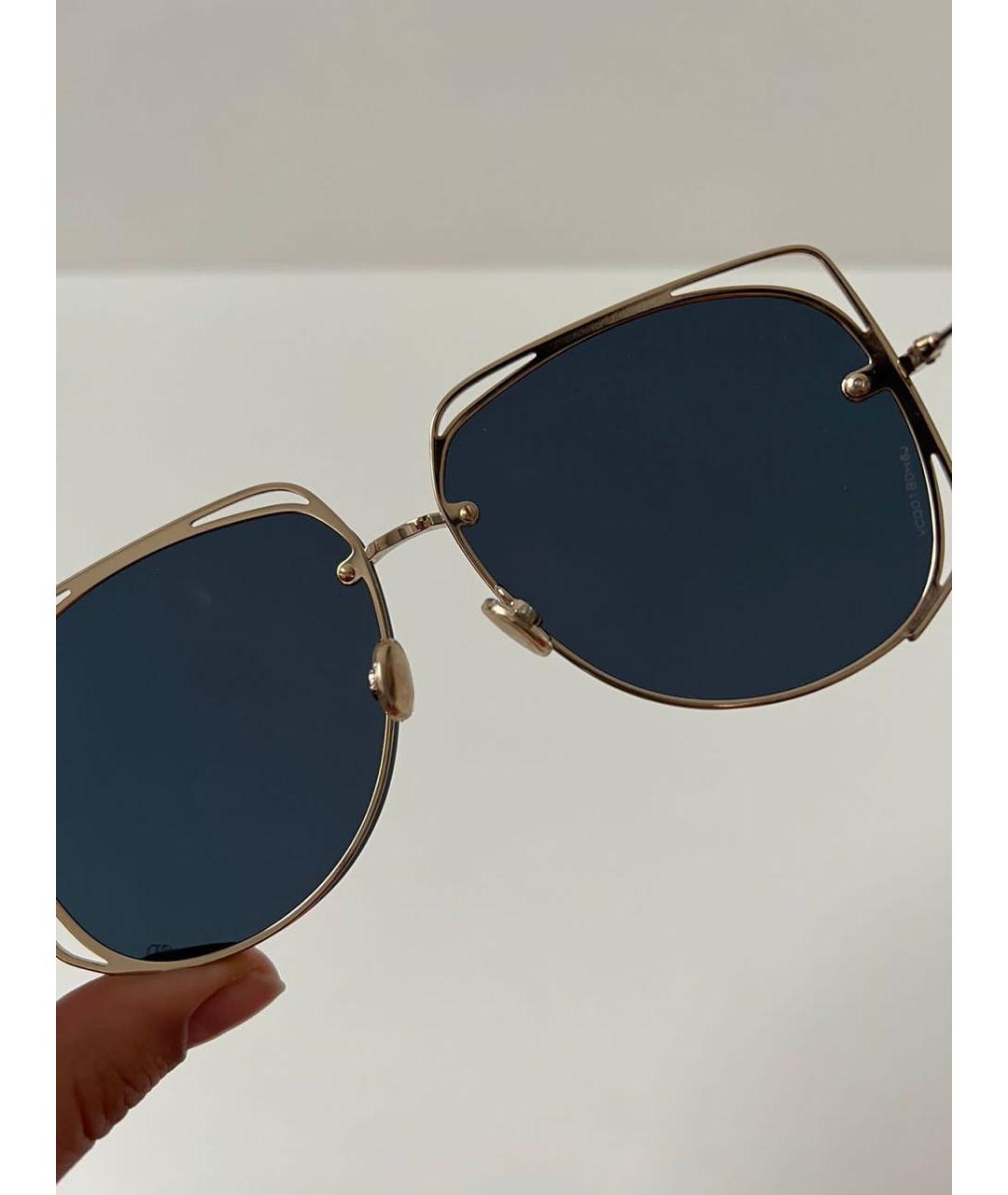 CHRISTIAN DIOR Черные металлические солнцезащитные очки, фото 2