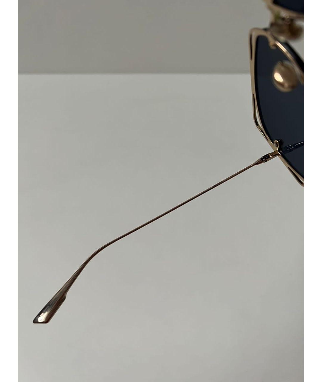 CHRISTIAN DIOR Черные металлические солнцезащитные очки, фото 6