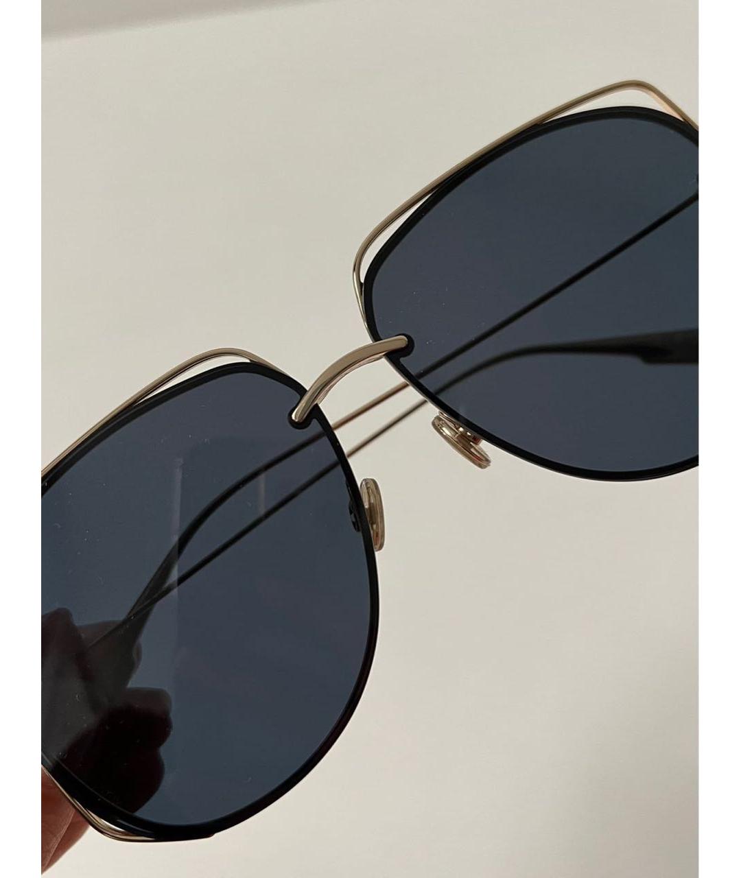 CHRISTIAN DIOR Черные металлические солнцезащитные очки, фото 5