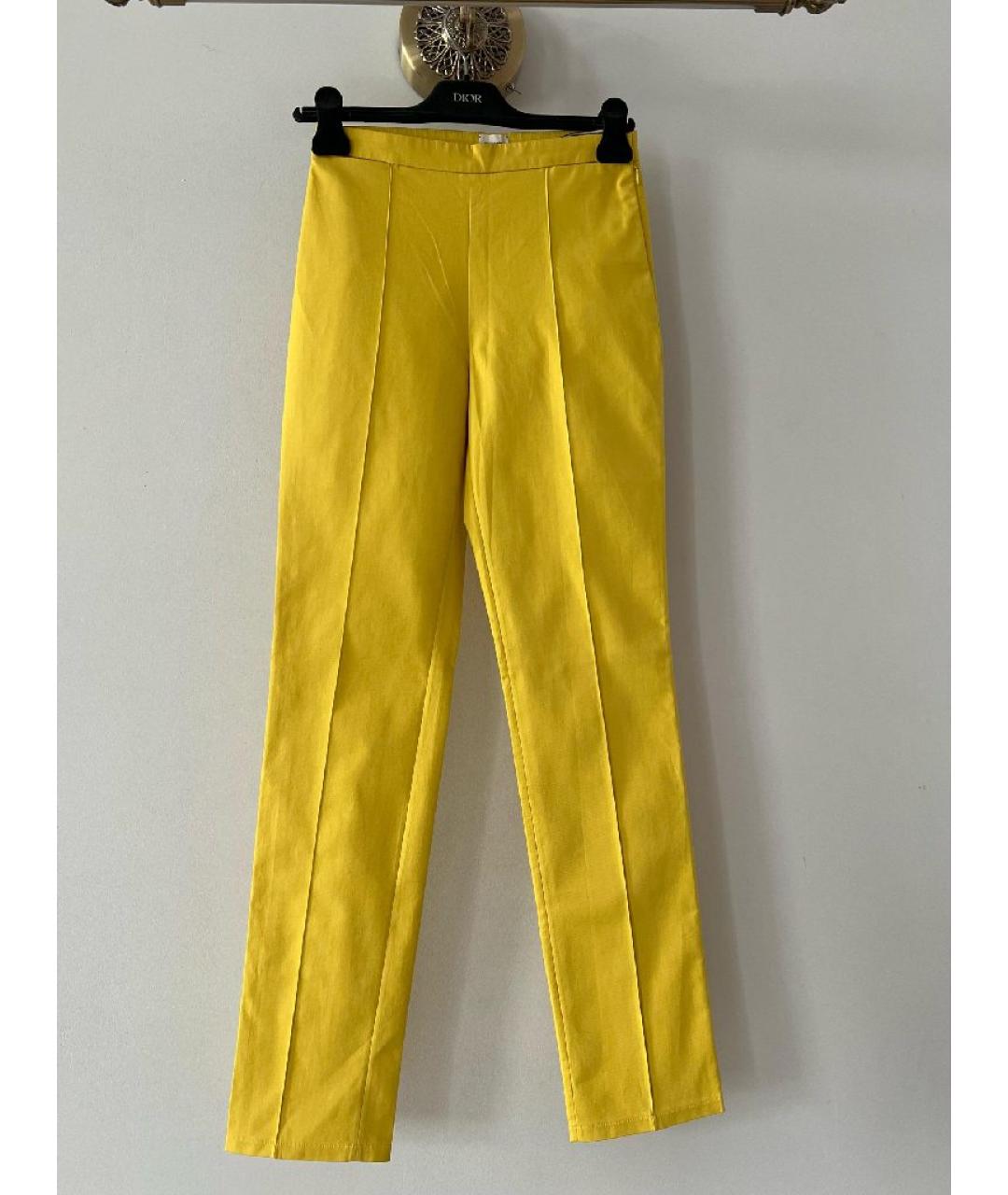 HERMES Желтые брюки узкие, фото 7