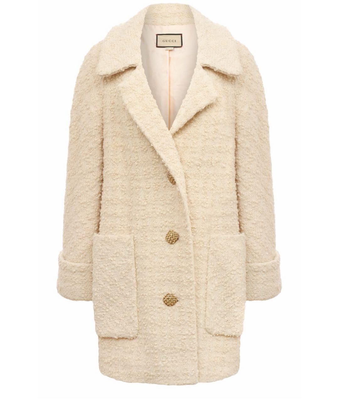 GUCCI Бежевое шерстяное пальто, фото 7
