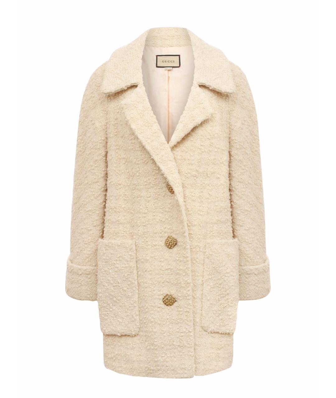 GUCCI Бежевое шерстяное пальто, фото 1