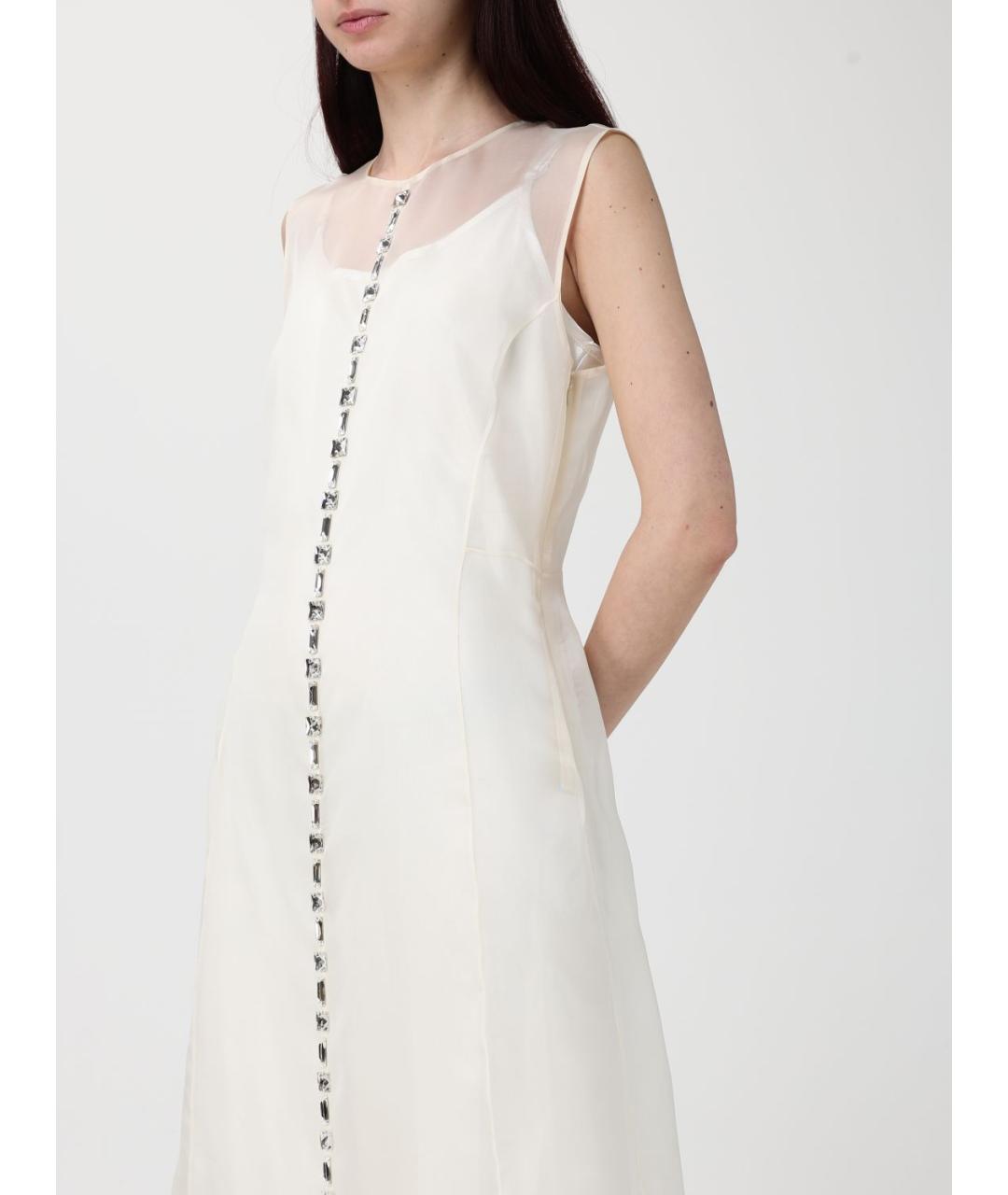 FABIANA FILIPPI Бежевое шерстяное вечернее платье, фото 3