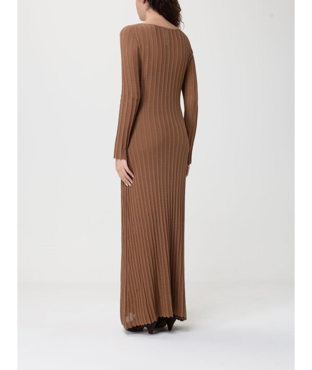 FABIANA FILIPPI Коричневое хлопковое повседневное платье, фото 2