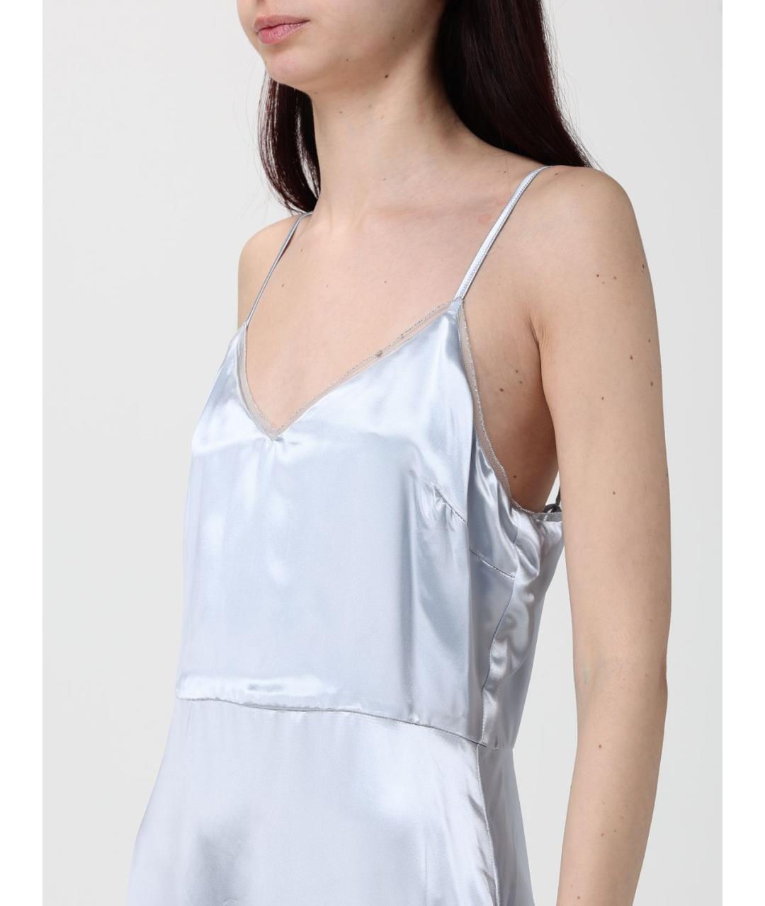 FABIANA FILIPPI Голубое вискозное вечернее платье, фото 3