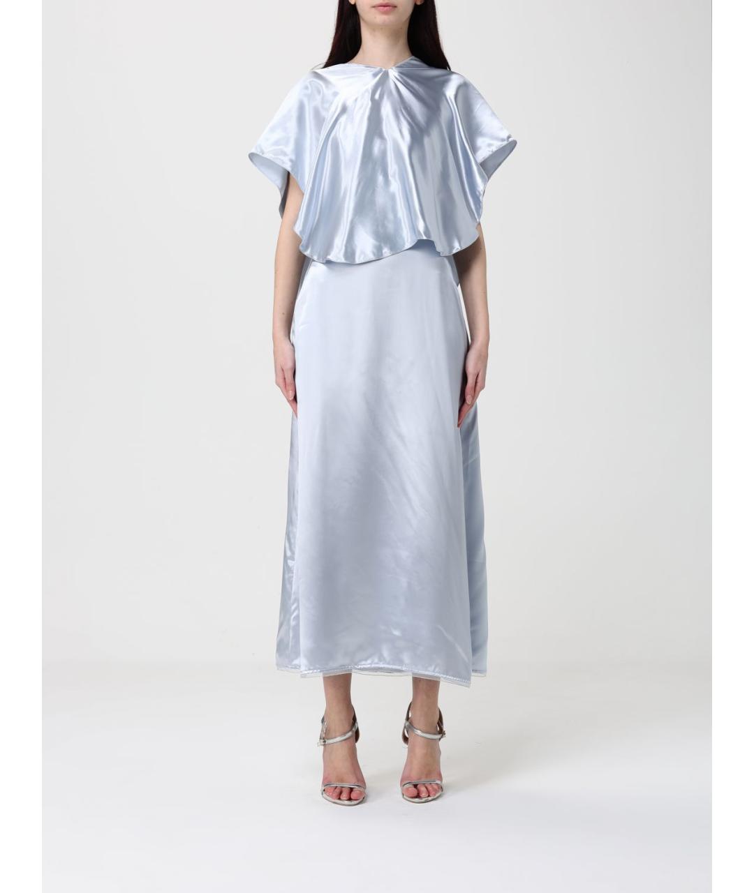 FABIANA FILIPPI Голубое вискозное вечернее платье, фото 4