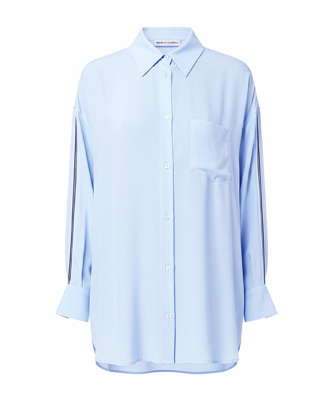 FABIANA FILIPPI Голубая шелковая рубашка, фото 1