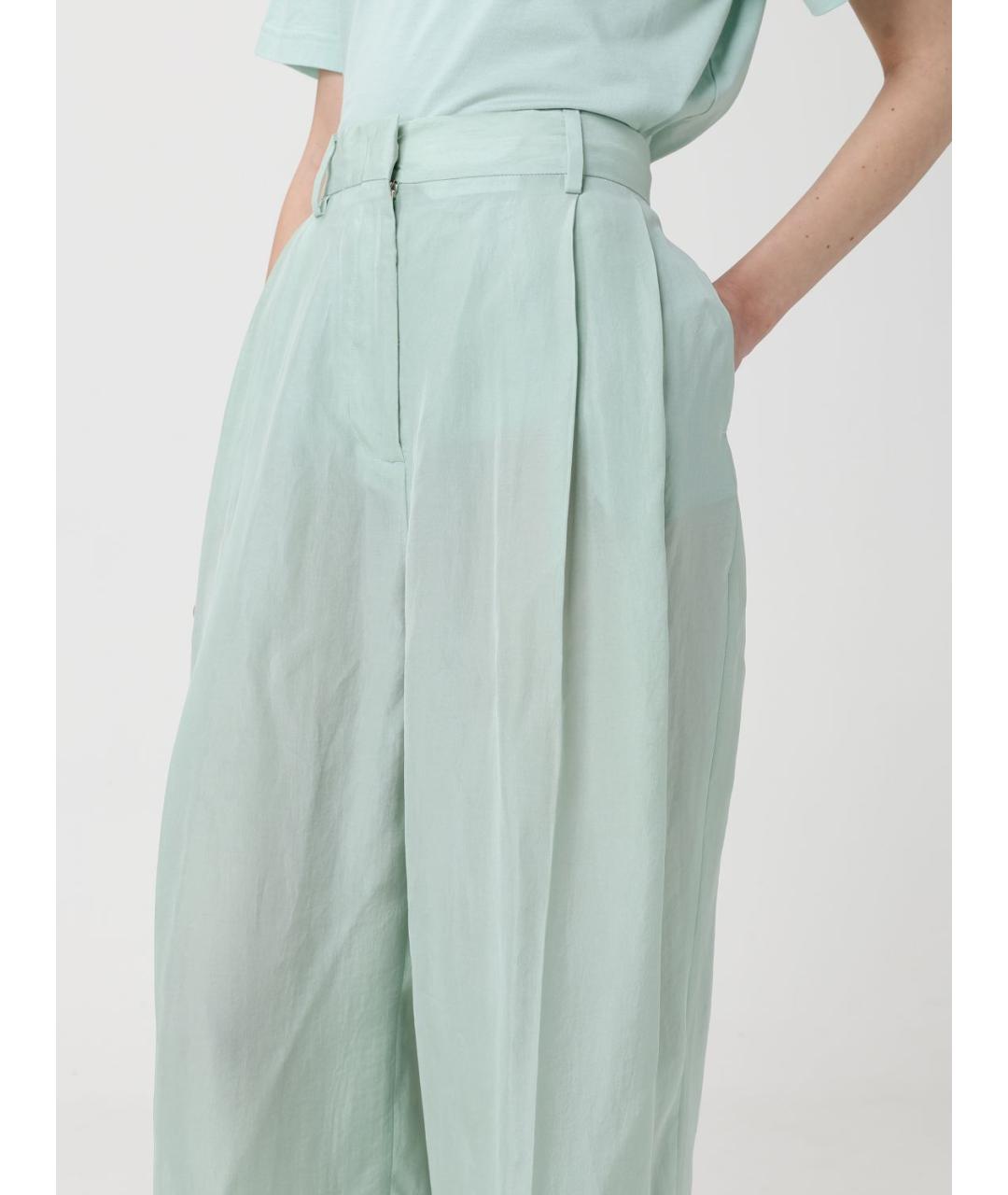 FABIANA FILIPPI Салатовые вискозные прямые брюки, фото 3