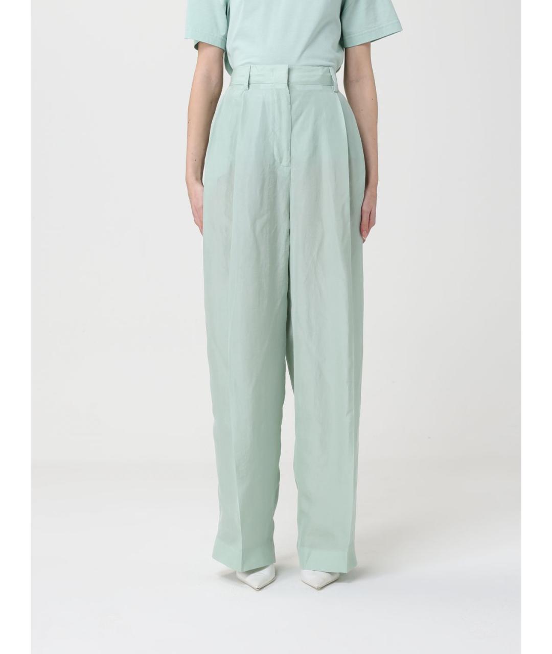 FABIANA FILIPPI Салатовые вискозные прямые брюки, фото 4