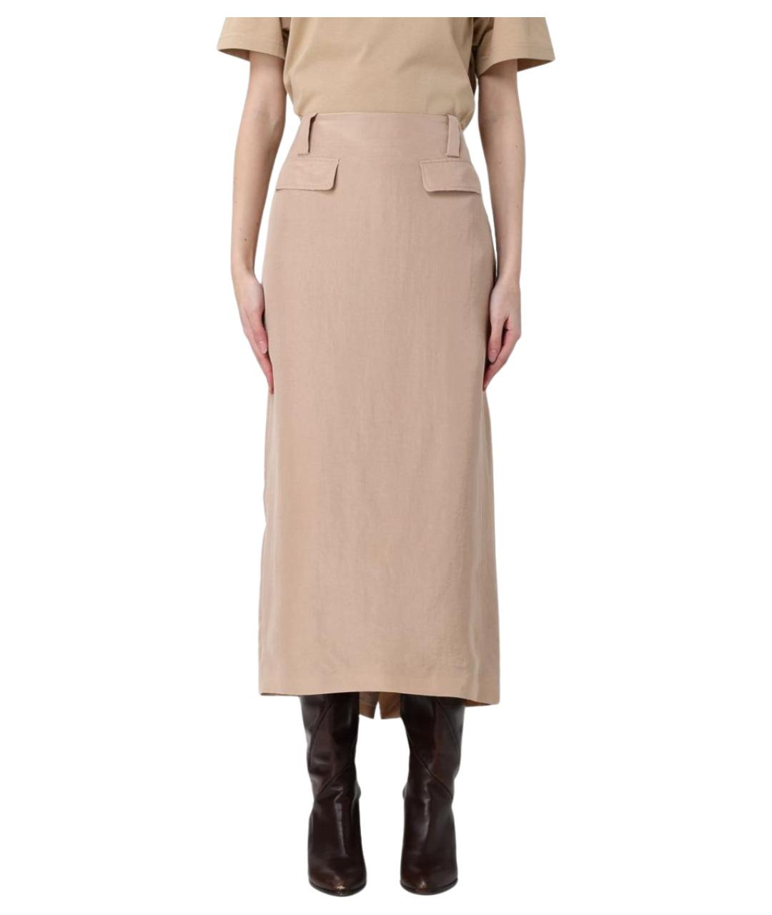 FABIANA FILIPPI Бежевая юбка миди, фото 1