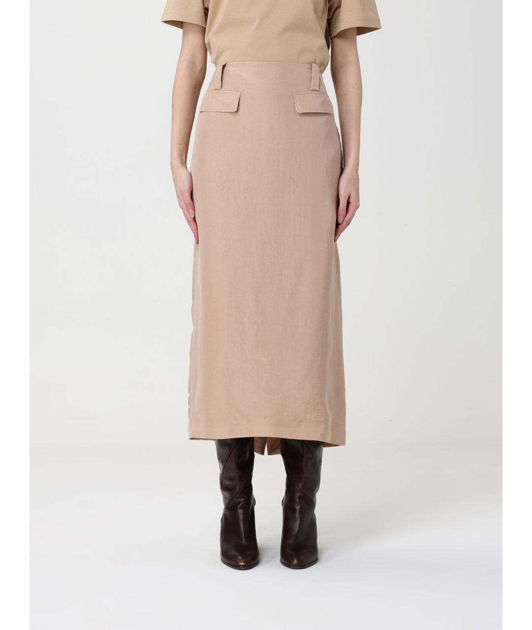 FABIANA FILIPPI Бежевая юбка миди, фото 5