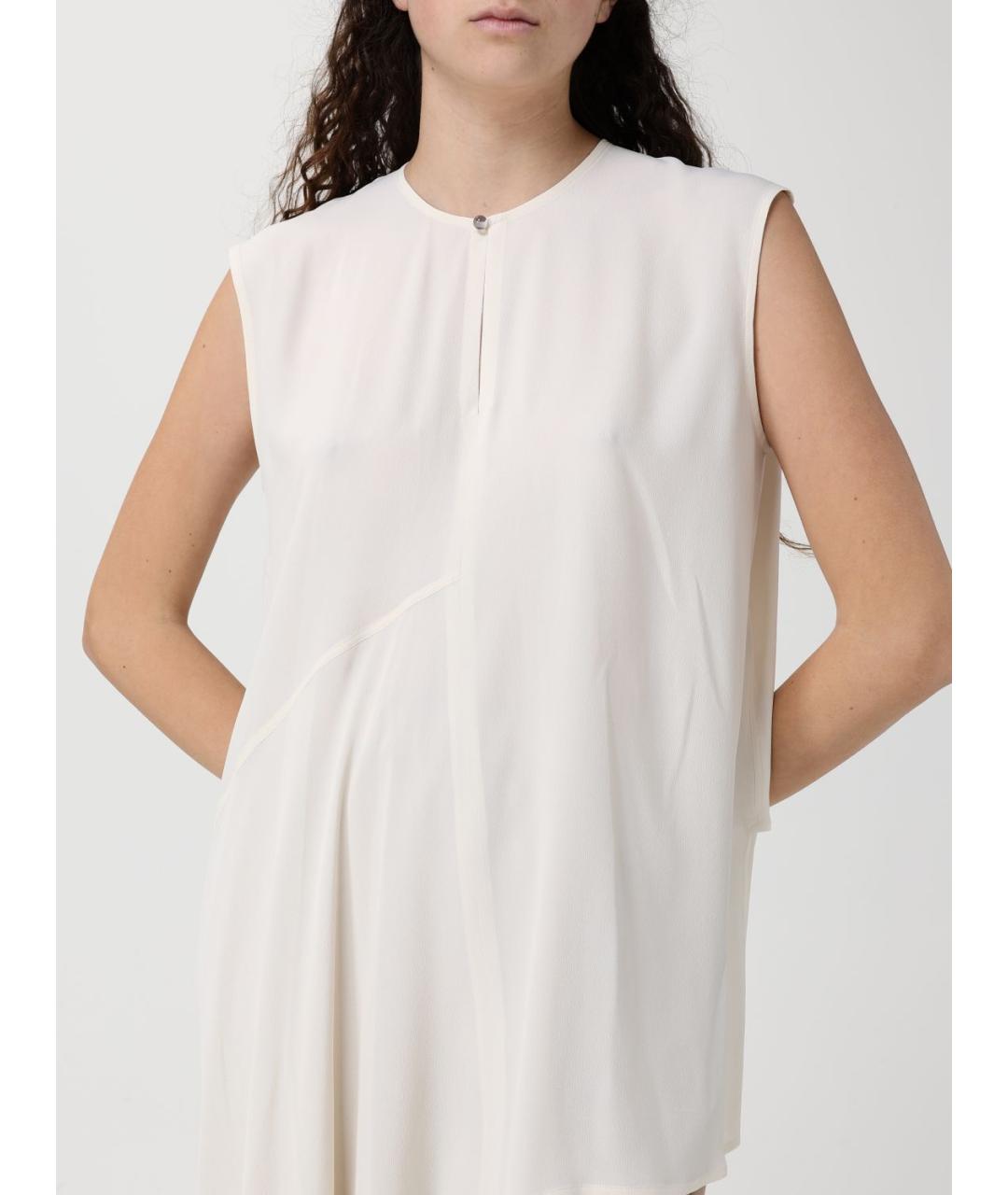 FABIANA FILIPPI Бежевая шелковая майка, фото 3