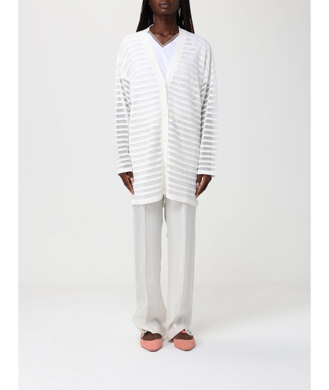 FABIANA FILIPPI Белый хлопковый кардиган, фото 5