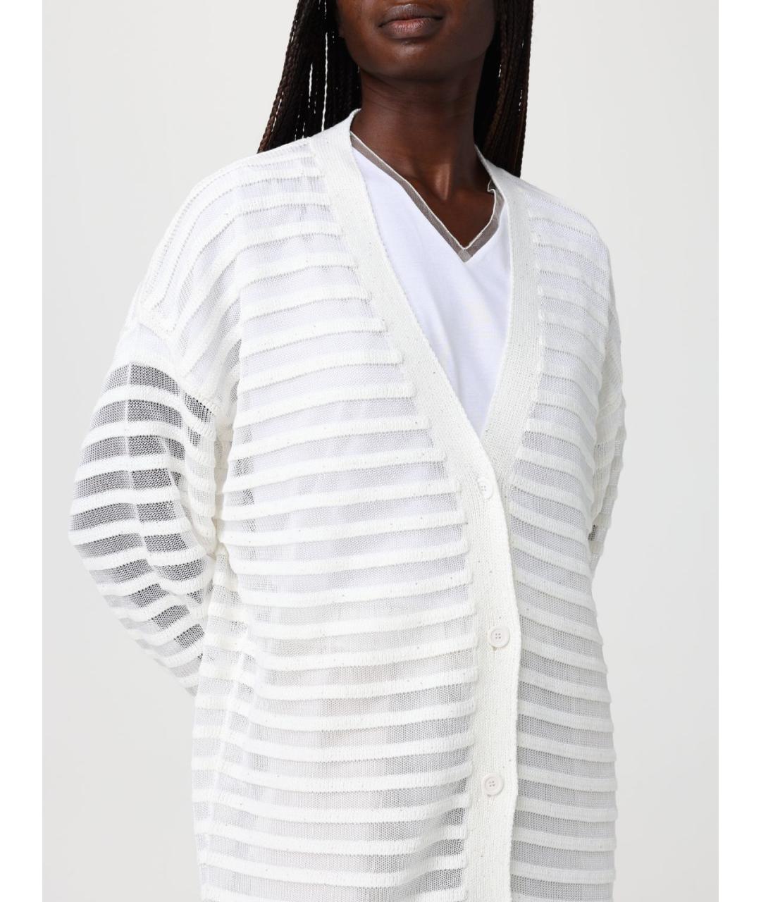FABIANA FILIPPI Белый хлопковый кардиган, фото 4
