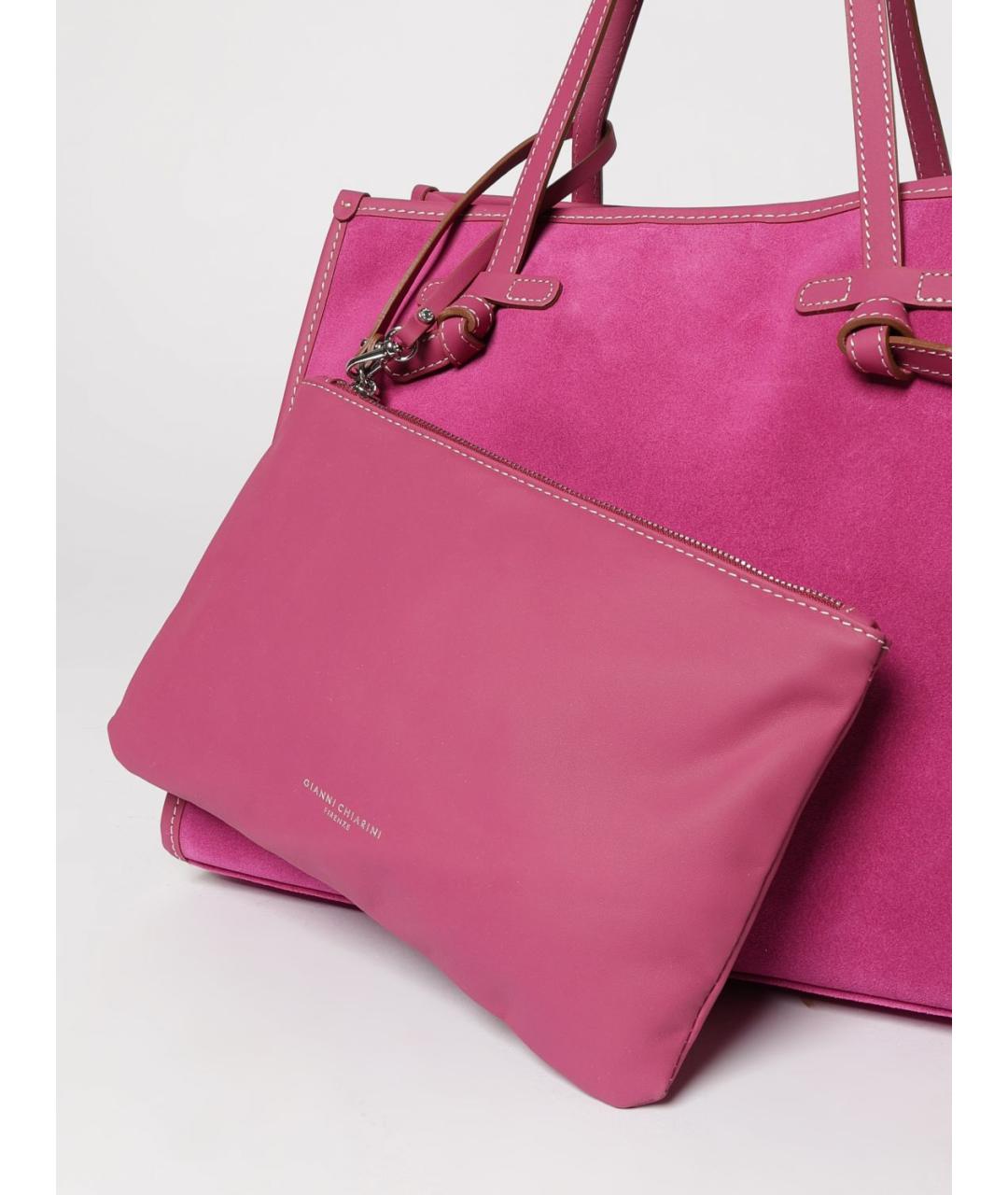 Gianni Chiarini Фиолетовая кожаная сумка тоут, фото 3