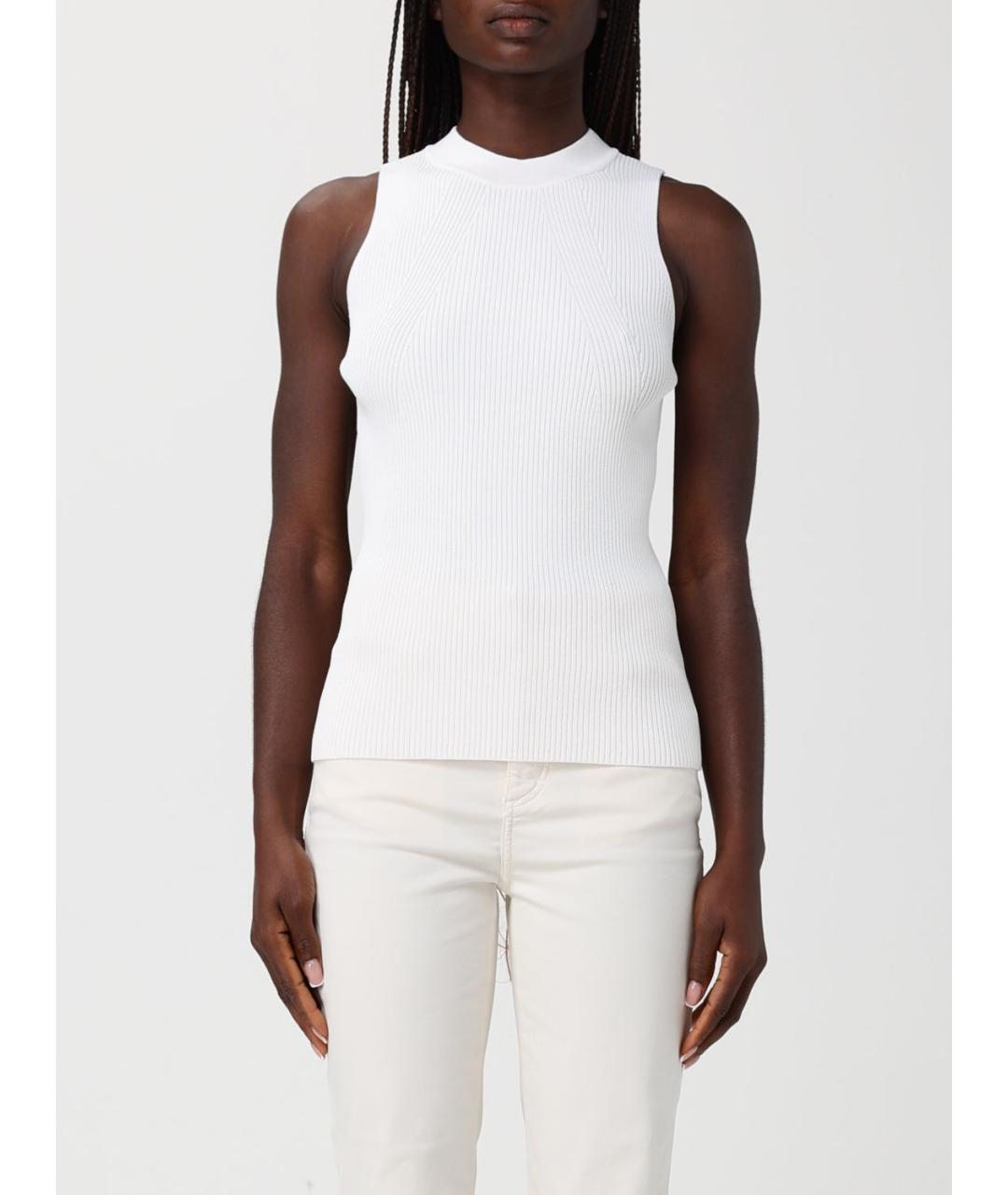 ARMANI EXCHANGE Белая вискозная майка, фото 4